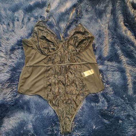 Intimates Sleepwear One Piece Teddy Floral Lace Lingerie Sleepwear Poshmark