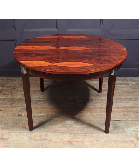 Mid Century Circular Rosewood Dining Table Hunt Vintage