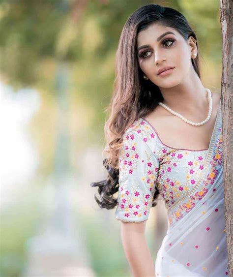 Yashika Aannand Spicy Hot Photo Sets In Transparent Saree Glamsundari In