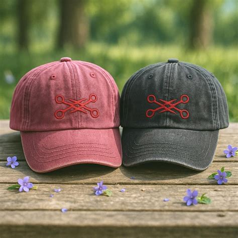 Lesbian Scissors Pride Embroidered Cap Sapphic Scissors Embroidery Hat Sapphic Dyke LGBTQ