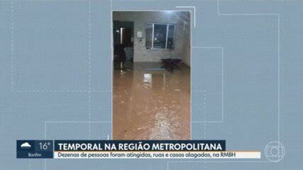 Vídeo Temporal alaga ruas e casas na Grande BH MG1 G1