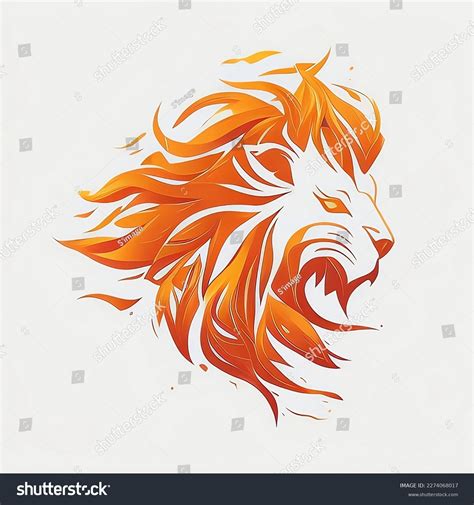 Flame Lion Head Vector Logo Vector Stock Vector Royalty Free