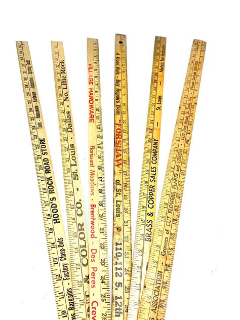 Vintage Wood Yardsticks, Saint Louis Mo, Advertising Premium, Flower ...