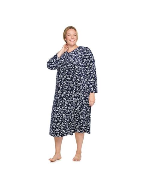Buy Plus Size Croft And Barrow® Long Sleeve Velour Nightgown Online