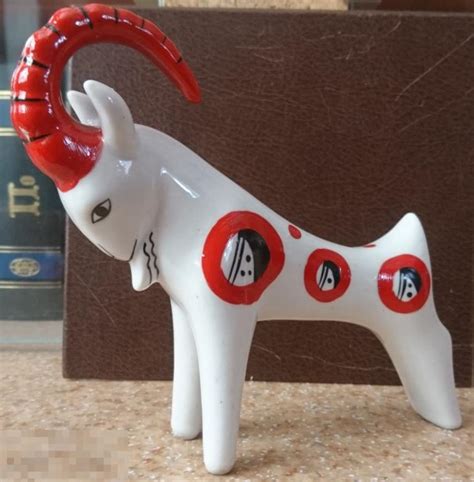 Козел Гжель красная состояние — покупайте на Auction.ru по выгодной ...