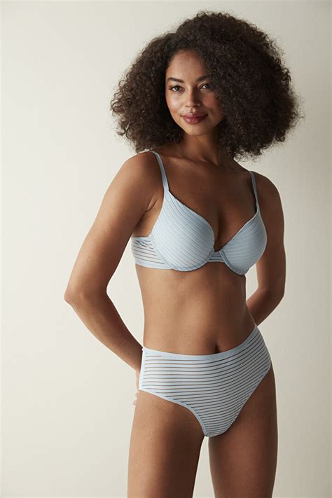 Intense Ekstra Dolgulu Push Up Nude Colors Mavi Sütyen PL O XOC SK BL Açık Mavi Penti