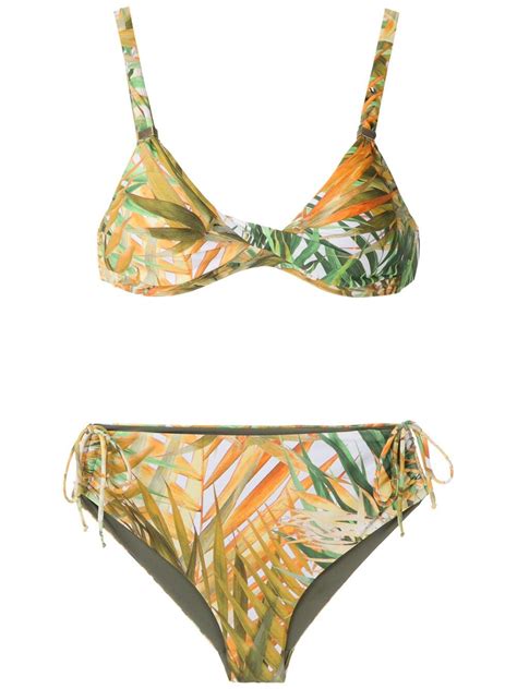 Buy LYGIA NANNY Marcela Printed Bikini Set Orange At Off Editorialist