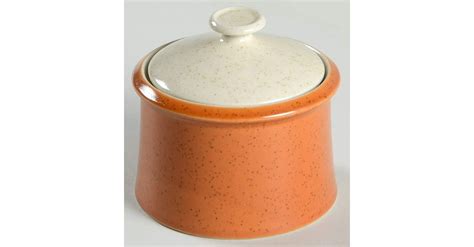 Tangerine Sugar Bowl And Lid By Imperial Japan Replacements Ltd