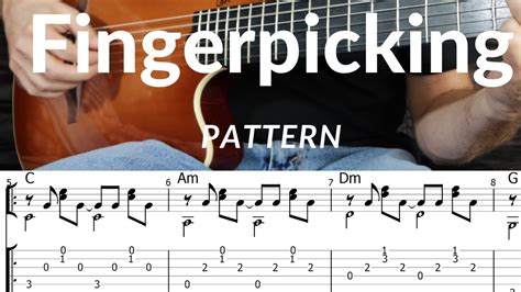 Basic Fingerpicking Pattern For Fingerstyle Guitar With Tabs Youtube