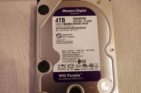 Жесткий диск Western Digital Purple 3.5 4.0 Tb SATA III 64 Mb 5400 rpm ...