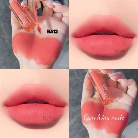 BA Cam Hồng Nude Son BeAna Cao Cấp Son Kem Siêu Lì Không Chì Mềm