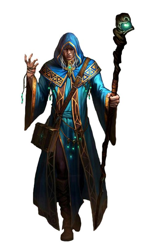 Human Male Blue Wizard Pathfinder Pfrpg Dnd Dandd D20 Fantasy