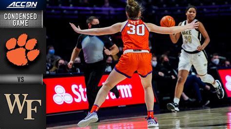 Clemson Vs Wake Forest Condensed Game Acc Womens Basketball