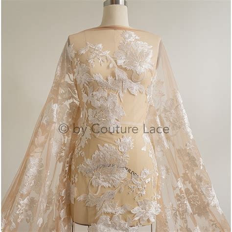 Nude Lace Fabrics Etsy