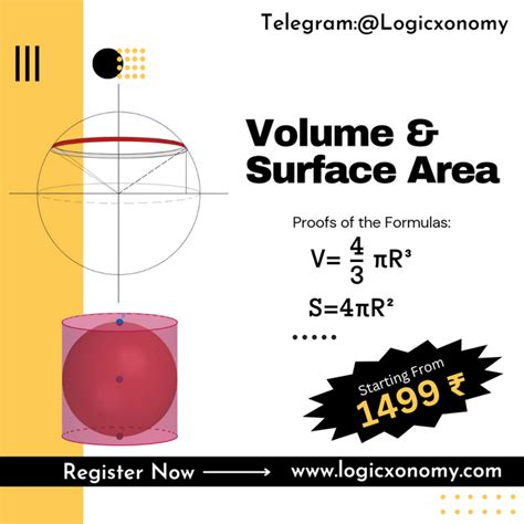 Volume and surface area of sphere (Proof) -Logicxonomy : r/Rajnikant_Mishra