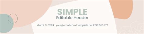 Simple Editable Header Templates Edit Online And Download Example