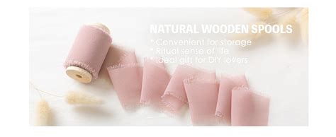 Amazon Vitalizart Nude Pink Chiffon Ribbon X Yd Silk Like Handmade Frayed Edges