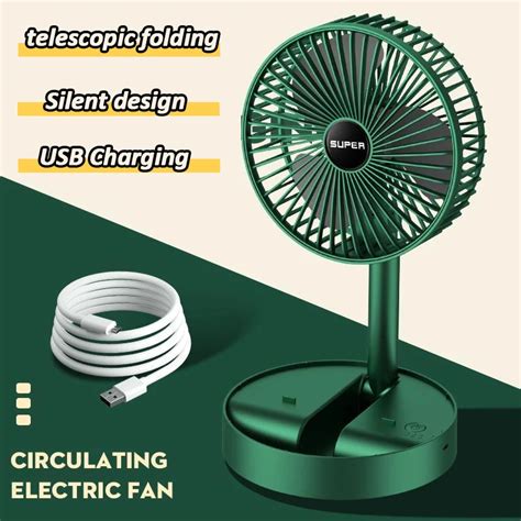 Ventilador De Pie Telesc Pico Port Til Plegable 6 Pulgadas USB Bater A