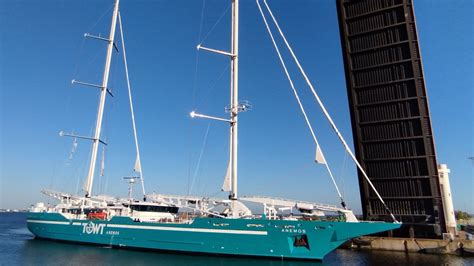 Anemos: World's largest sailing cargo ship begins Transatlantic trip