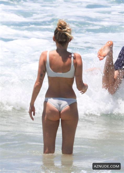 Miley Cyrus Wears A White Bikini On The Beach In Byron Bay Australia Aznude