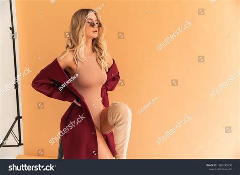 Sexy Blonde Model Perfect Skinny Body Stock Photo 1702740538 Shutterstock