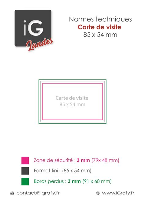 Carte De Visite Au Format Standard