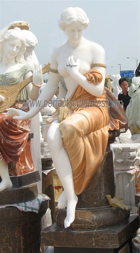 Life Size Mix Color Stone Marble Nude Lady Sculpture For Outdoor Garden Statue SY C1306