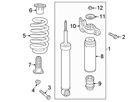 Diagram Rear Suspension Shocks And Components For Your Buick Enclave
