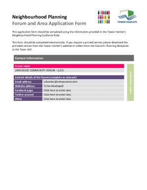 Fillable Online Fillable Online Democracy Towerhamlets Gov Fax