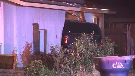 2 Hospitalized After Hit And Run Driver Crashes Into Tulare Homes