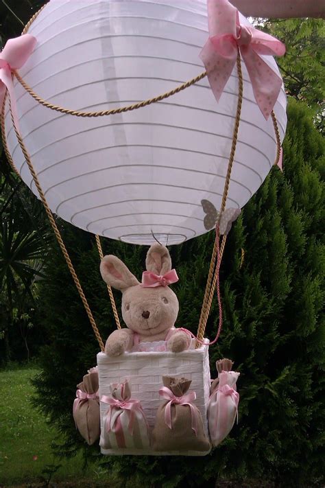 Hot Air Balloon Centerpiece Pink And Lavender Up Up And Away Baby Shower Baby Shower Decorations