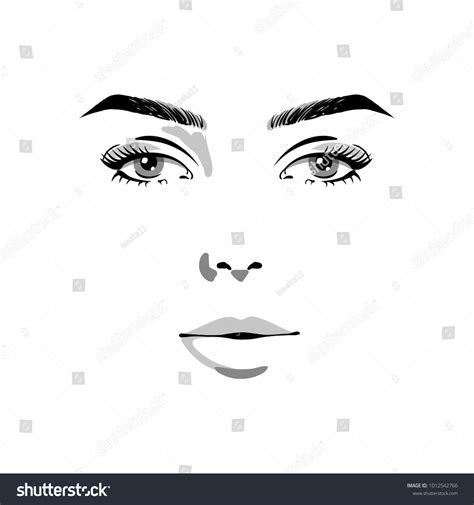 Beautiful Woman Face Natural Nude Makeup Stock Vector Royalty Free Shutterstock