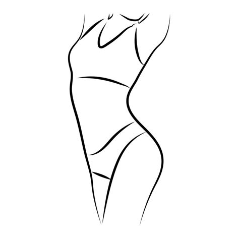 Female Body Female Figure Creative Contemporary Abstract Line