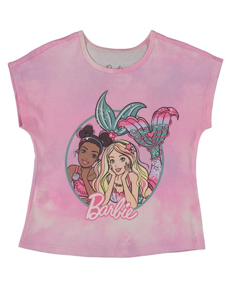 Riachuelo Camiseta Infantil Manga Curta Barbie Sereia Rosa Tam A