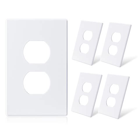 Snapklik.com : ELEGRP 1-Gang Screwless Duplex Wall Plates, Mid-Size