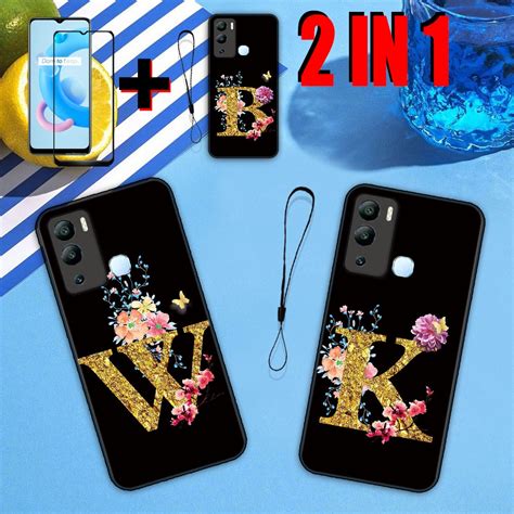 IN Infinix Hot I Phone Case With Tempered Glass Ceramic Protector