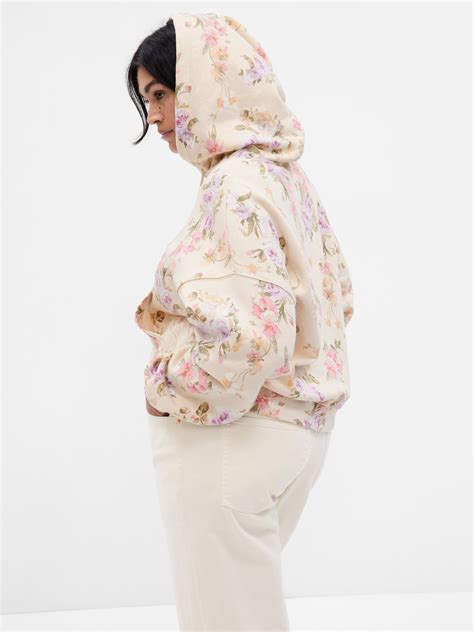 Gap × Loveshackfancy Floral Cropped Logo Hoodie Gap