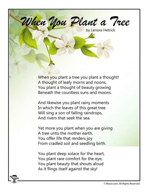 Plant A Tree Poem For Arbor Day