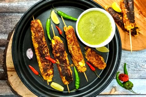 Sweet Corn Seekh Kebab Rajjos Kitchen