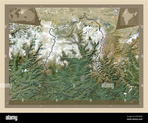 Sikkim estado de la India Mapa satelital de alta resolución