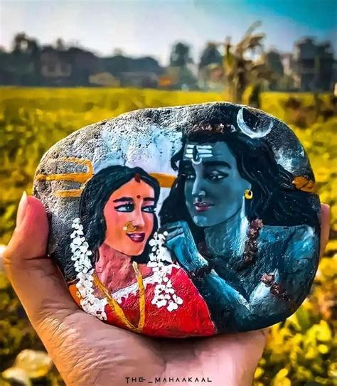 Pin By Pinky Darbar On Mahadev Stone Painting God Illustrations