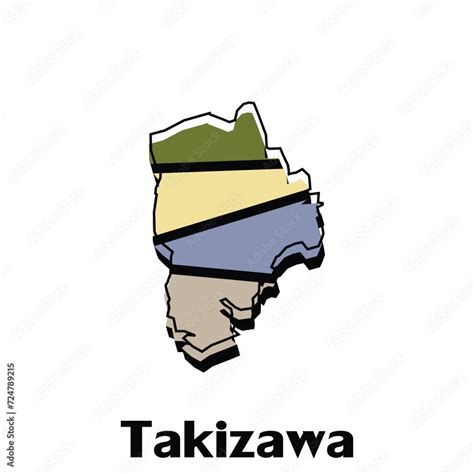 Obraz Map Of Takizawa City Japan Map And Infographic Of Provinces