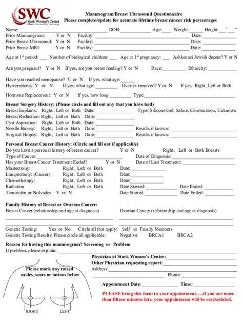 Fillable Online Breast Cancer Risk Assessment Tool Online Calculator