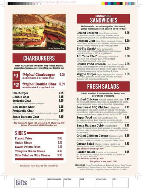 Online Menu Of The Habit Burger Grill Restaurant Napa California