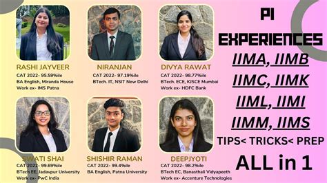 Tips And Experiences For Pi By Iim Students Cat22 Ima Iimb Iimc