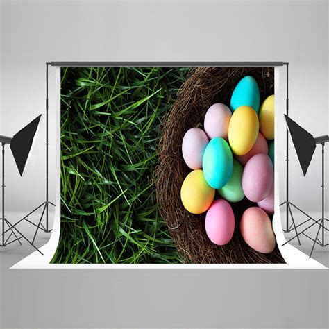 GreenDecor 7x5ft Easter Photography Backdrop Easter Egg Photo Props