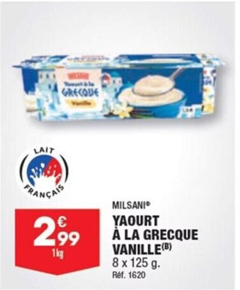 Promo Yaourt La Grecque Vanille B Chez Aldi