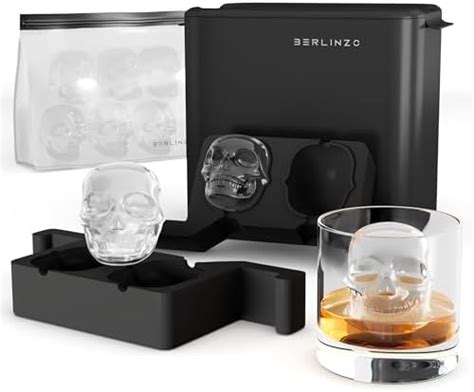 Berlinzo Premium Berlinzo Clear Ice Scull Maker Whiskey Ice Ball