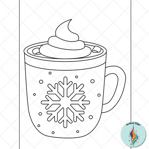 Hot Chocolate Mug Template Set Coloring Pages In 2025 Hot Chocolate