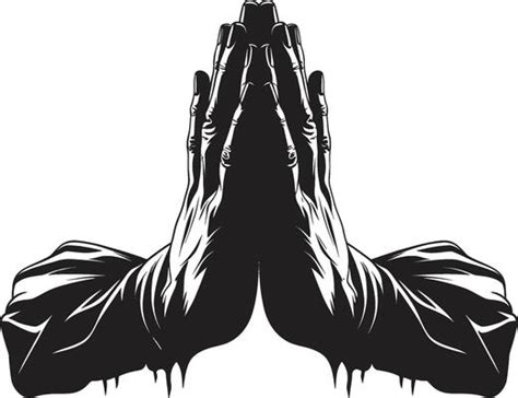 Black Praying Hands Vector Art Icons And Graphics For Free Download